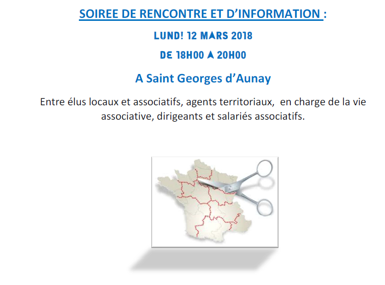 Réforme territoriale, soirée de rencontre et d’information