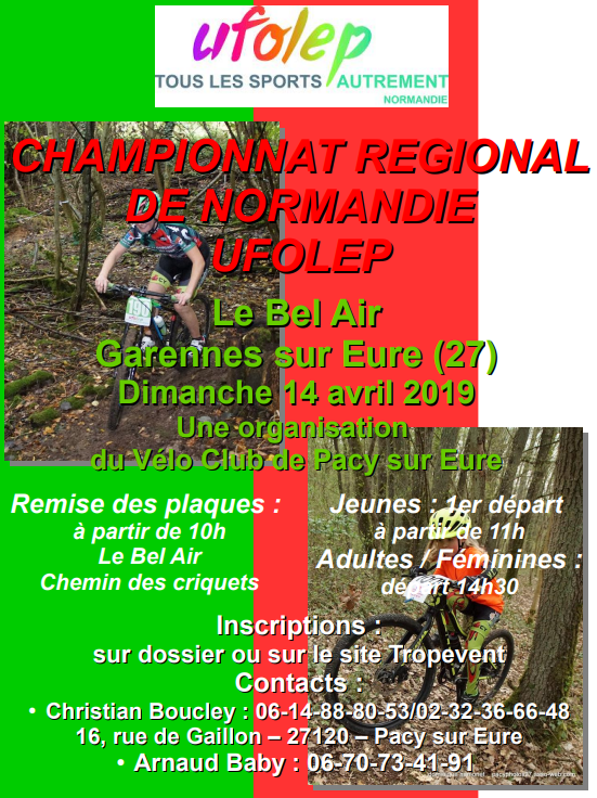 Championnat Régional VTT 2019 UFOLEP Normandie