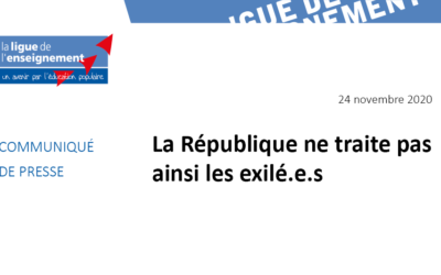 CP : La République ne traite pas ainsi les exilé.es