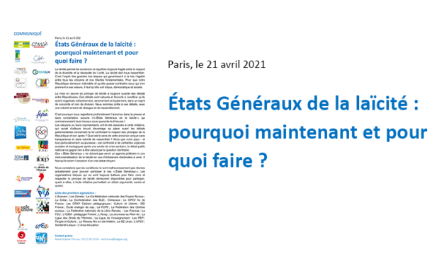 États Généraux de la laïcité pourquoi maintenant et pour quoi faire ?
