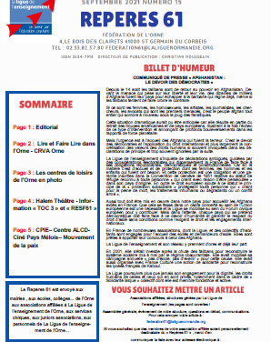 Repères 61 n°15 Septembre 2021